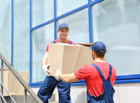 Commercial moving team planning a business relocation in Brixton