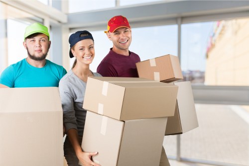 Professional moving van loading support for a Brixton flat or office move