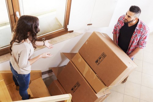 Local movers planning a Brixton move with boxes and furniture