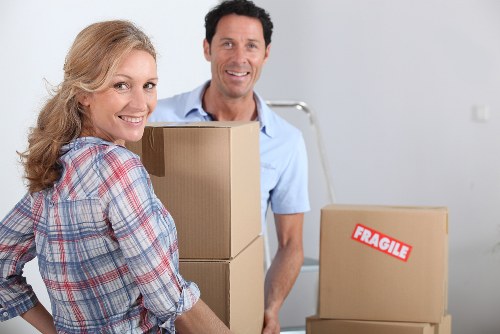 Packed moving boxes ready for a Brixton home removal